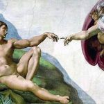 The creation of Adam in the Sistine Chapel